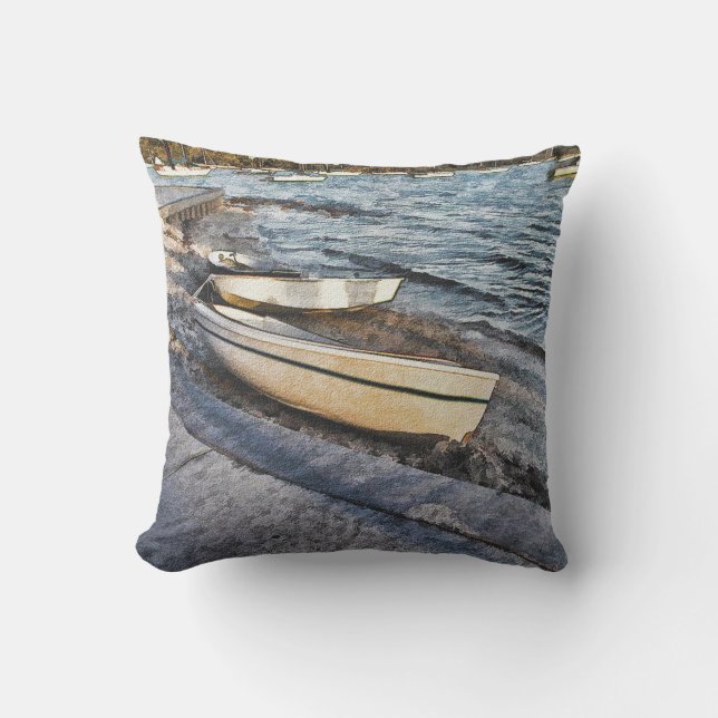 Painted Boats Cushion (Front)
