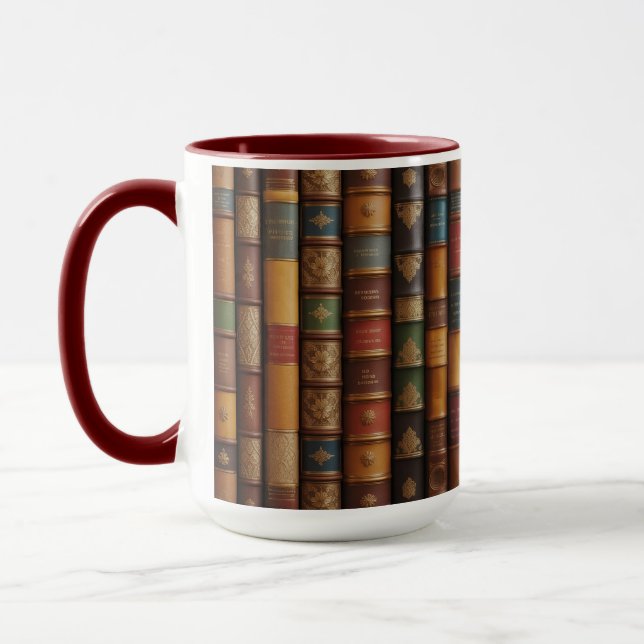 Painted Book Mug Novelty 3d Painted Books Coffee  (Left)