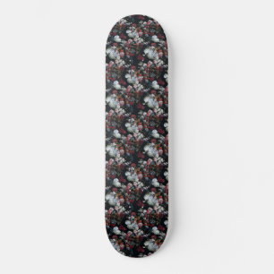 PAINTED BOUQUET FLORAL PATTERN SKATEBOARD
