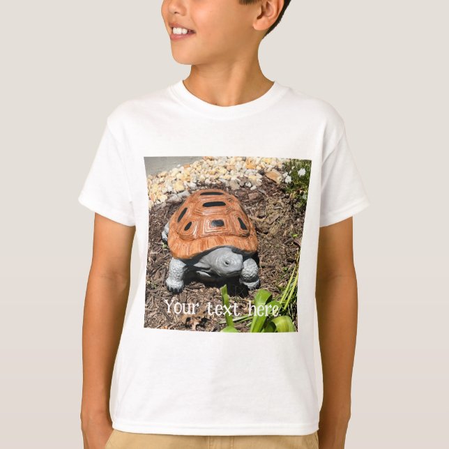 Painted box turtle, in garden, custom tshirts (Front)