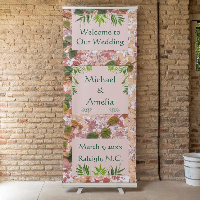Painted Bricks Green Ivy Wedding Banner (Creator Uploaded)