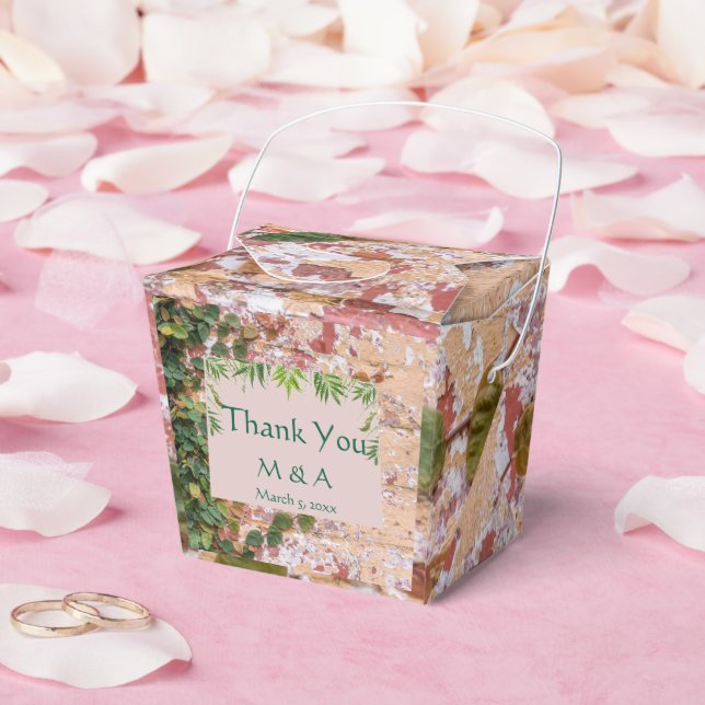 Painted Bricks Green Ivy Wedding Favour Box (Wedding)