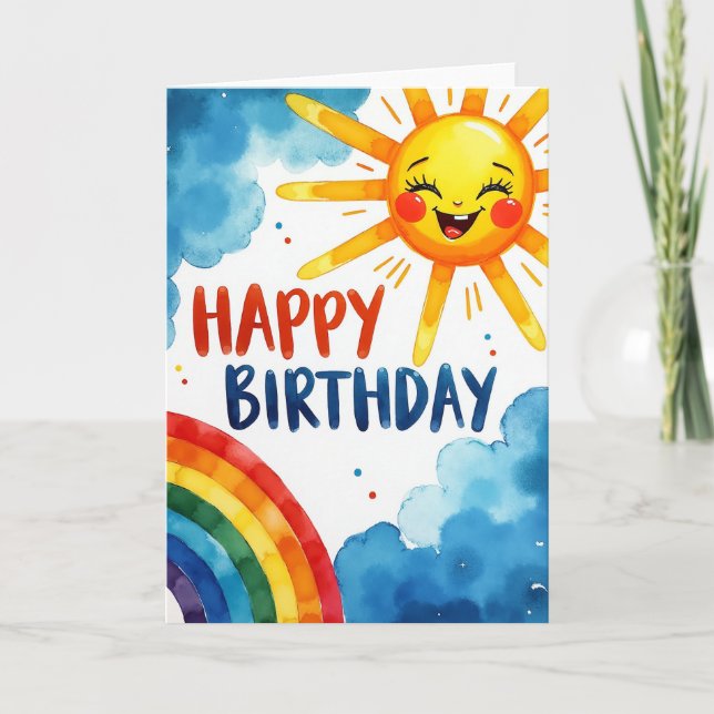 Painted Brushstroke Birthday Card (Front)
