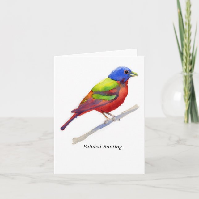 Painted Bunting Card (Front)