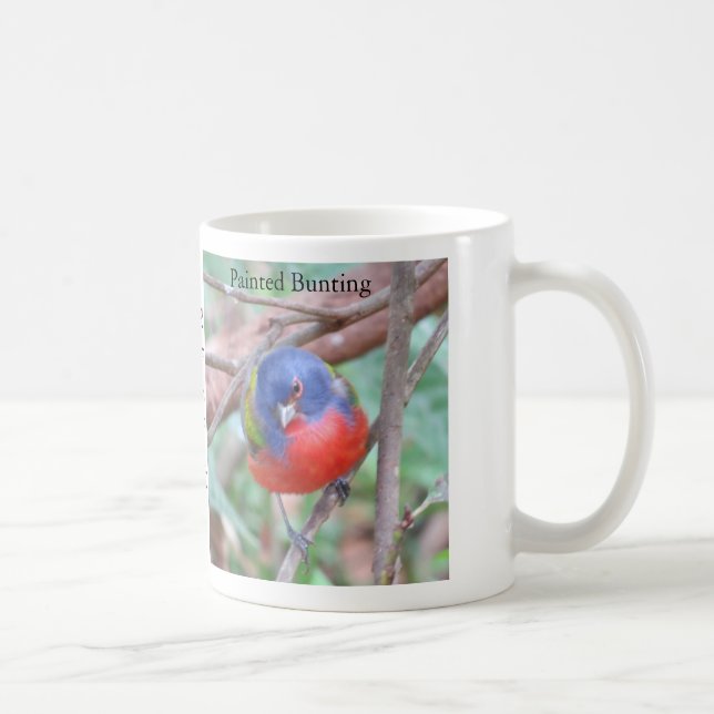 Painted Bunting Coffee Mug by BirdingCollectibles (Right)