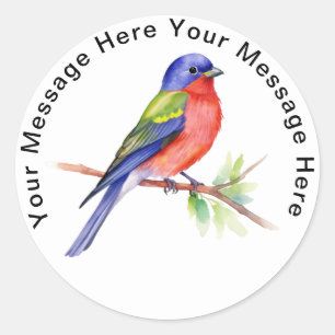 Painted Bunting stickers