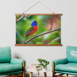 Painted Bunting Wall Tapestry