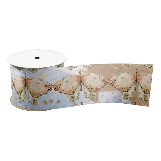 Painted Butterflies 2 Satin Ribbon (Spool)