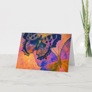 Painted butterflies card
