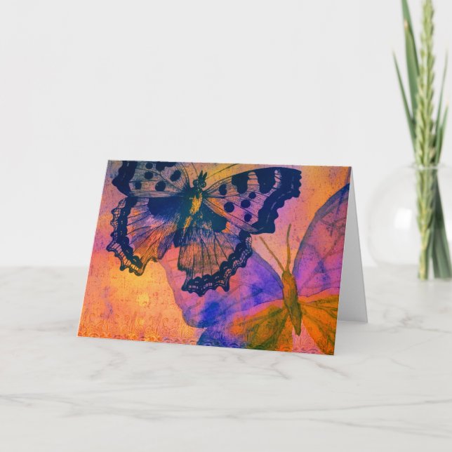 Painted butterflies  card (Front)