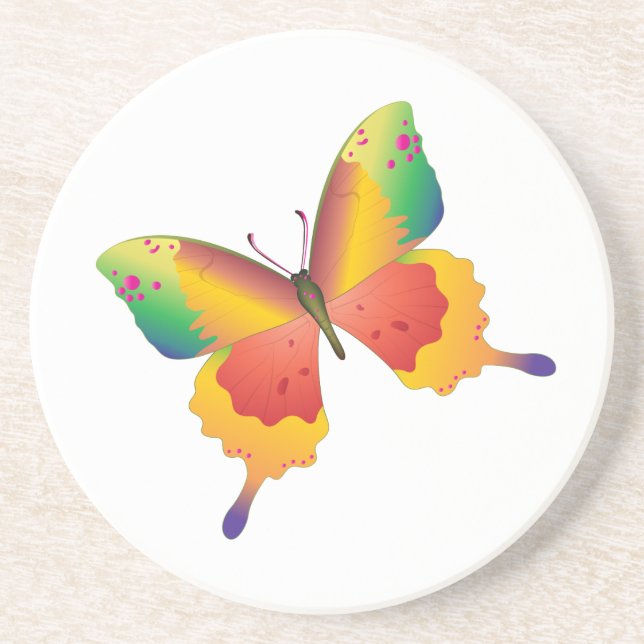 Painted Butterfly Coaster (Front)