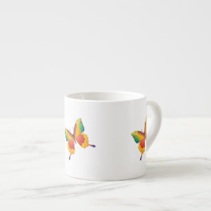 Painted Butterfly Espresso Cup