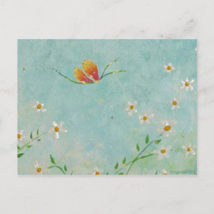 painted butterfly postcard