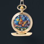 Painted Butterfly Starry Night Sky Elegant Womans Watch<br><div class="desc">Painted Butterfly Starry Night Sky Elegant Womans Watches features a trendy colourful painted butterfly with the moon and stars in the background. Created by Evco Studio www.zazzle.com/store/evcostudio</div>