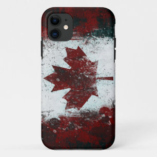 Painted Canadian Flag iPhone 11 Case