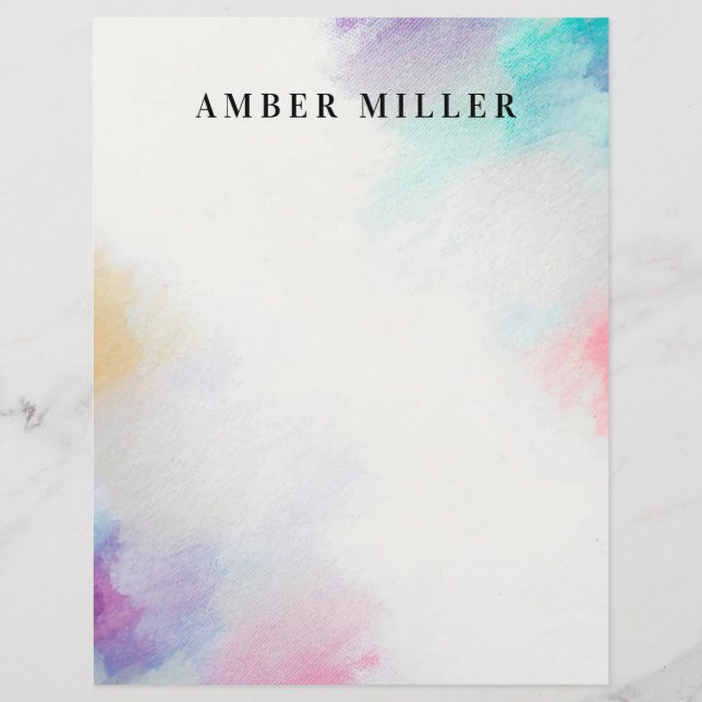 Painted Canvas Custom Letterhead (Front)
