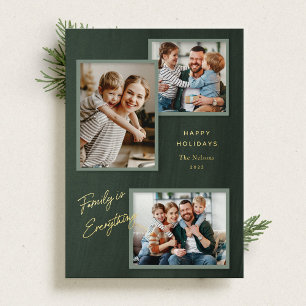 Painted Canvas Photo Gallery Holiday Foil Card
