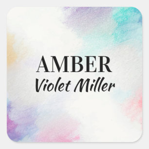 Painted Canvas Square Sticker