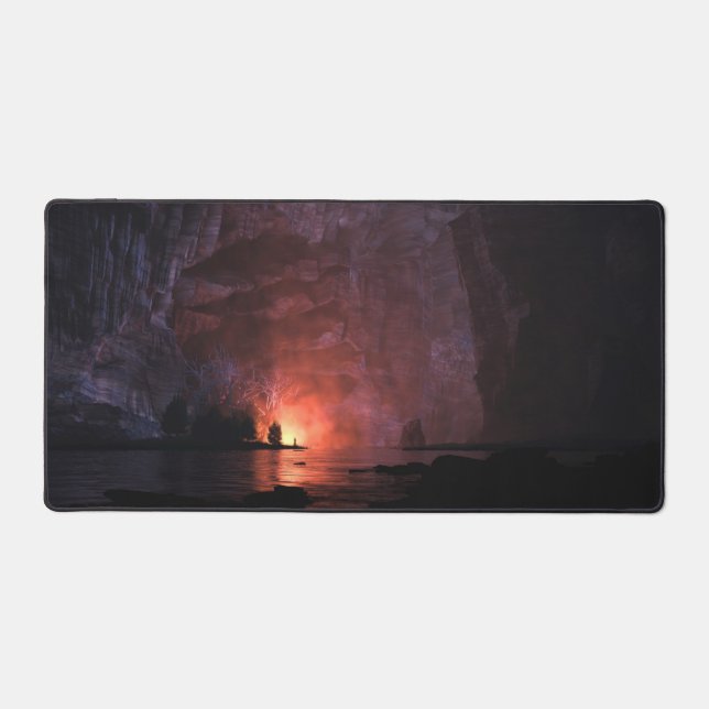 Painted Canyon (Night) Desk Mat (Front)