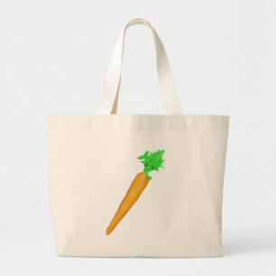 Painted Carrot Large Tote Bag