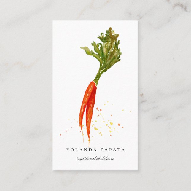Painted Carrots Business Cards (Front)