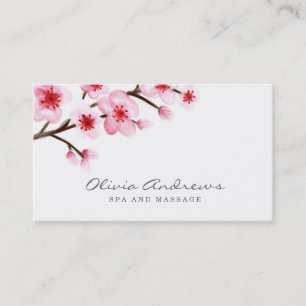Painted Cherry Blossoms Business Cards