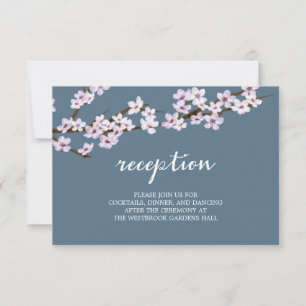 Painted Cherry Blossoms Wedding Invitation