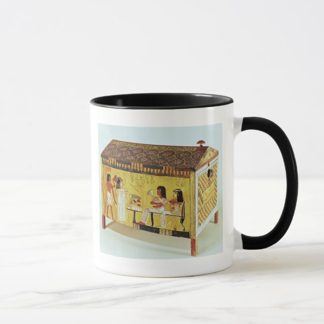Painted chest with a banquet scene mug (Right)