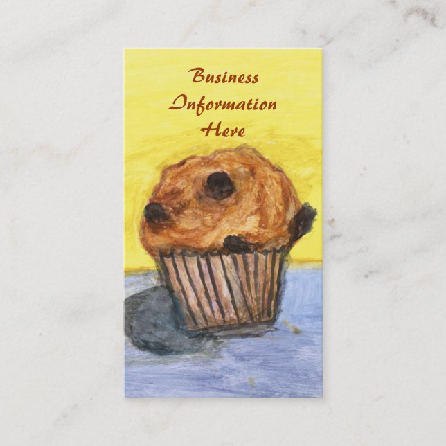 Painted Chocolate Chip Muffin Business Card (Front)