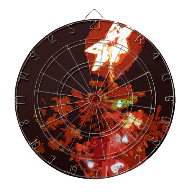 Painted Christmas Dartboard (Front)