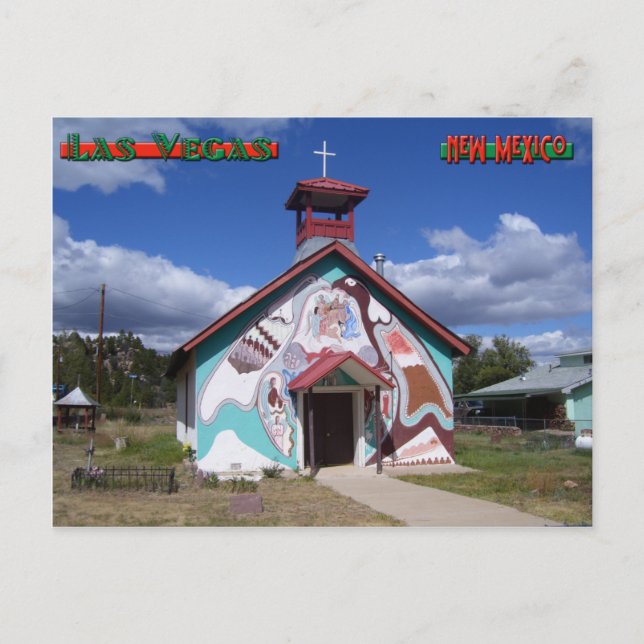 Painted Church, Montezuma New Mexico Postcard (Front)