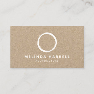 Painted Circle Acupuncture, Healer, Wellness Kraft Business Card