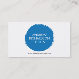 PAINTED CIRCLE LOGO in BLUE Business Card