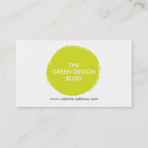 PAINTED CIRCLE LOGO in CITRON GREEN Business Card