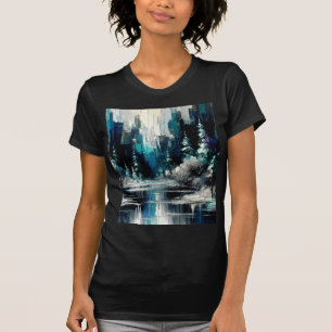Painted City Winter Scene 1006 T-Shirt