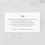 Painted Climbing Roses Black White Wedding Details Business Card<br><div class="desc">Editable insert card with your own title and body text. Digitally painted white roses on the back side with editable background colour.</div>