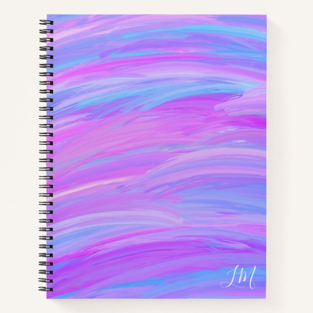 Painted Colours Personalised Spiral Notebook (Front)