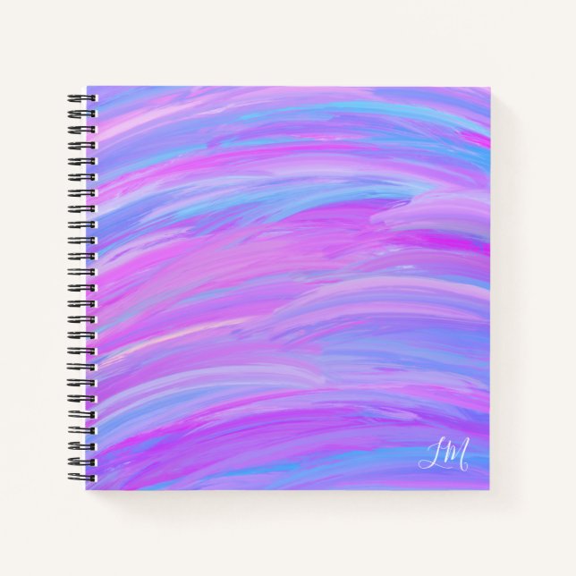 Painted Colours Personalised Spiral Notebook (Front)