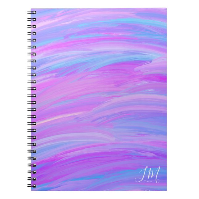 Painted Colours Personalised Spiral Photo Notebook (Front)
