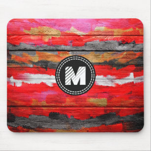 Painted Colours Wood Look #4 Mouse Mat