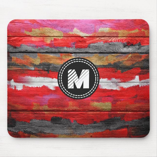 Painted Colours Wood Look #4 Mouse Mat (Front)