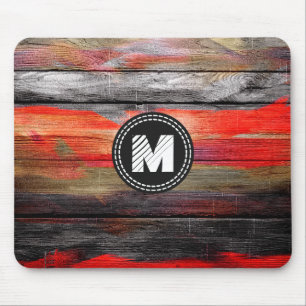 Painted Colours Wood Look #6 Mouse Mat