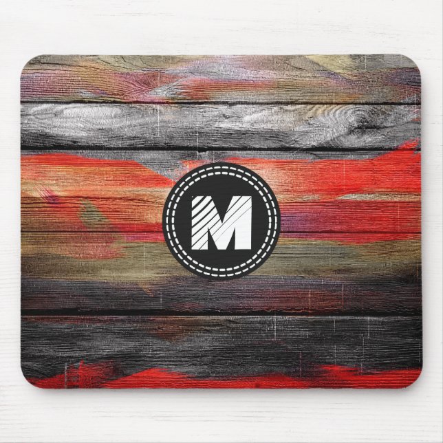 Painted Colours Wood Look #6 Mouse Mat (Front)