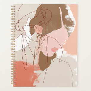 Painted Contour Female Portrait Planner