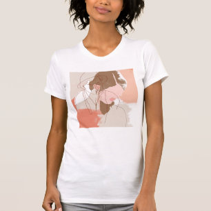 Painted Contour Female Portrait T-Shirt