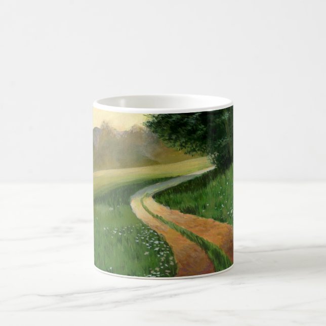 Painted Country Dirt Road Coffee Mug (Center)