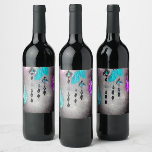 Painted Crystals Wine Label