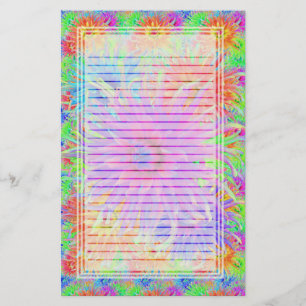 Painted Dahlias Lined Stationery