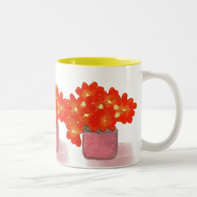 Painted Daisies Mug (Right)