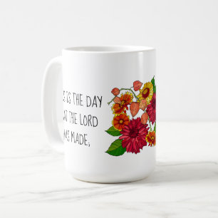 Painted Daisies w Verse from Psalm 118:24 Coffee Mug